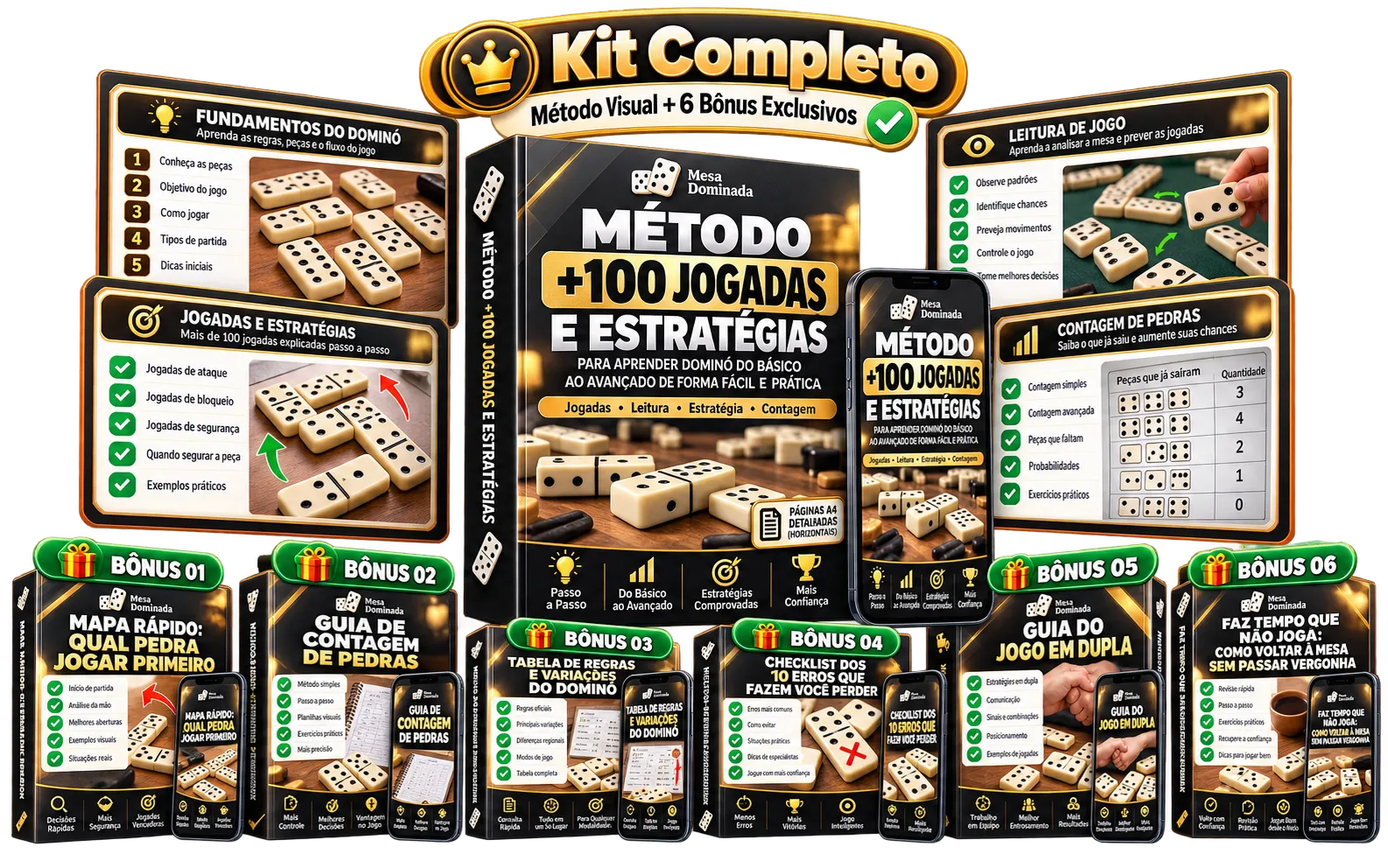 Kit completo: Método +100 Jogadas e Estratégias e 6 bônus exclusivos